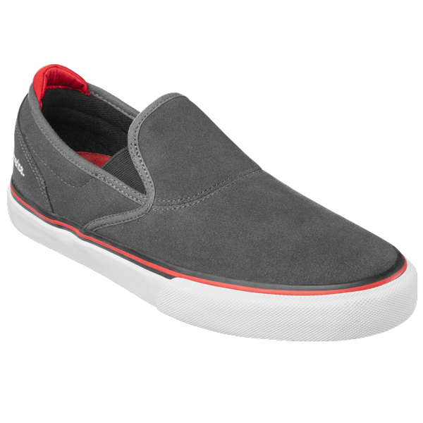 Emerica - Wino G6 Slip-On Dark Grey/Black/Red Shoes