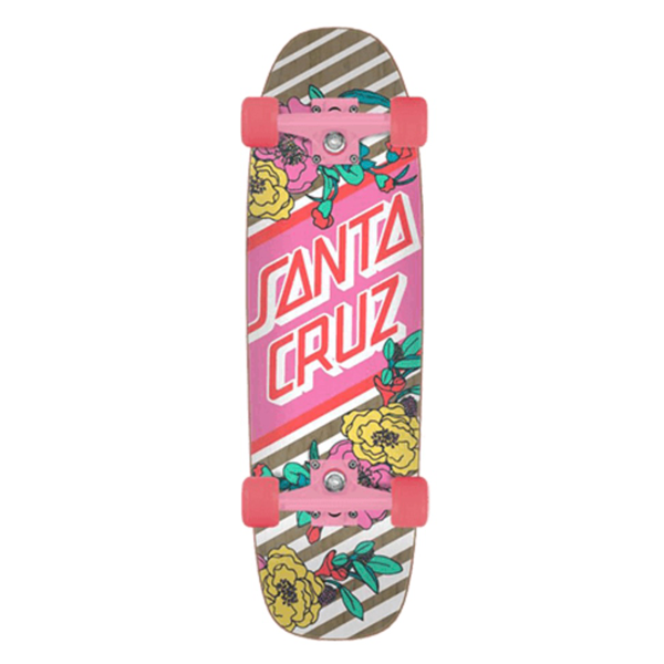 Santa Cruz - Floral Stripe Street Cruiser  29.4" Complete Skateboard