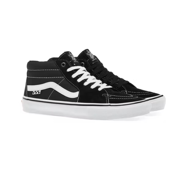 Vans - Skate Grosso Mid Black/White/Emo Leather Men Skate Shoes