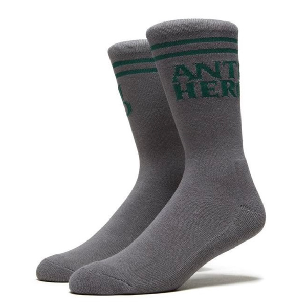 Antihero -  Black Hero If Found Charcoal/Green Socks