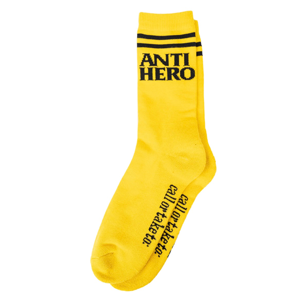 Antihero -  Black Hero If Found Yellow/Black Socks