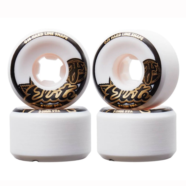 OJ's Wheels - Elite Hardline Black/Gold 99a Skate Wheels