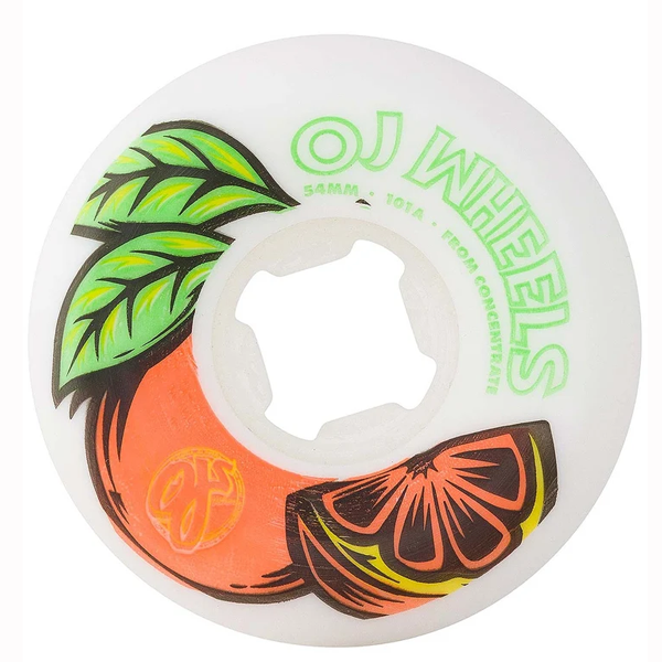 OJ's Wheels - From Concentrate White Orange 101a Skate Wheels