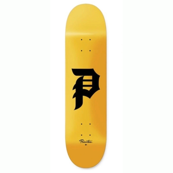 Primitive - PP Dirty P 7.75" Yellow/Black Skateboard Deck