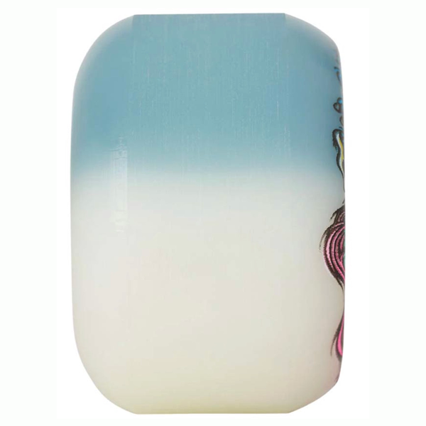 Santa Cruz - Hairballs 50-50 White Teal 54mm 95a Slime Balls Skate Wheels