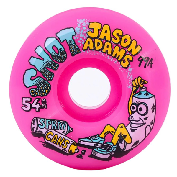 SNOT WHEEL - Jason Adams Sparay Cans Neon Pink 54mm 99a skate Wheels