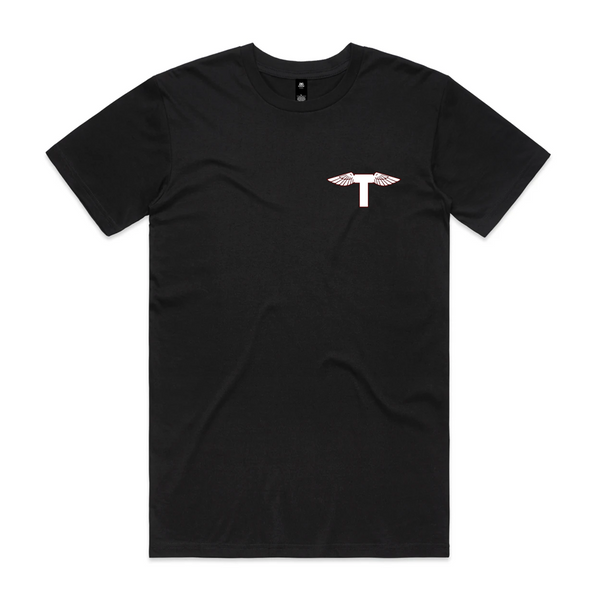 Truckstop Sk8 - T Wing Flying Logo Black T-Shirt