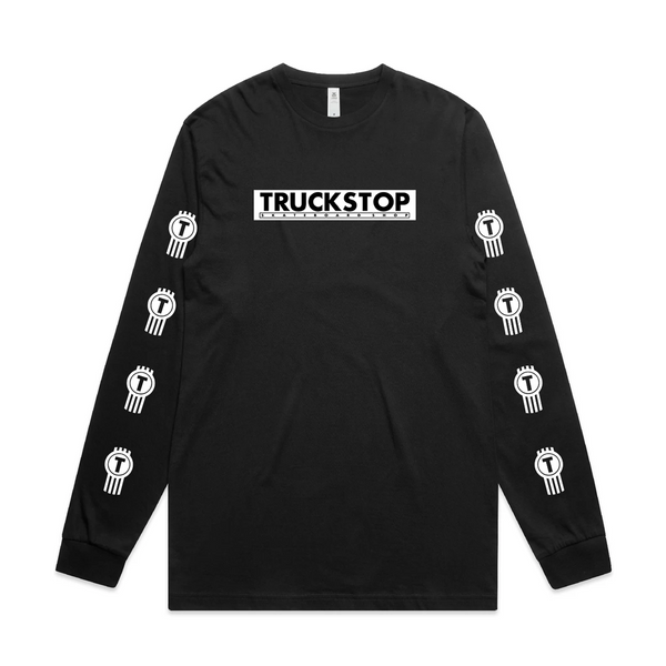 Truckstop Sk8 - Kenworth T Logo Black Long Sleeve T-Shirt