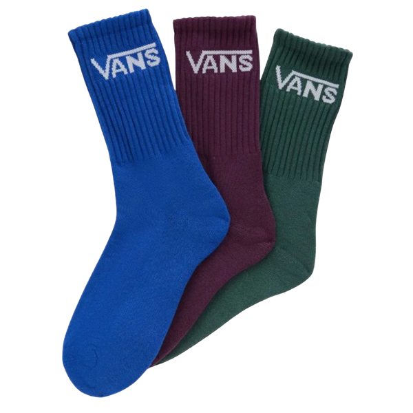 Vans - Classic Crew Surf The Web Kids Skate Socks 3 Pack