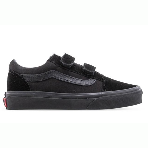 Vans - Kids Old Skool V Black/Black Skate Shoes