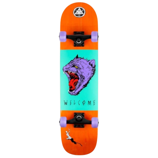 Welcome - Tasmanian Angel Orange Stain 7.75" Complete Skateboard