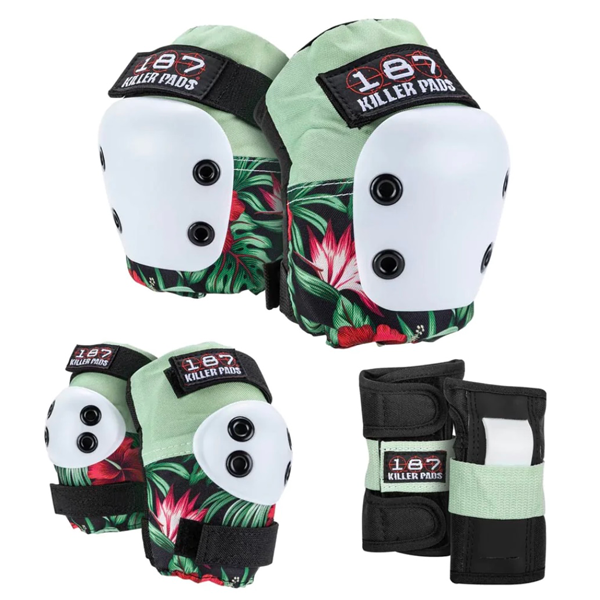 187 Killer Pads - Hibiscus Combo Pack Protective Gear Skate Pads