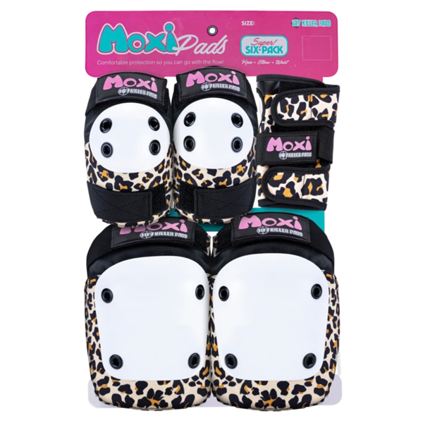 187 Killer Pads - Junior Moxi Leopard 3 Pack Kids Protective Gear Skate Pads