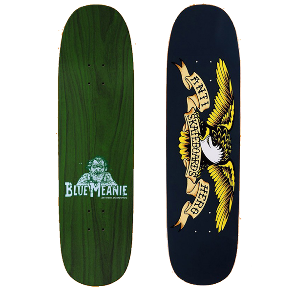 Antihero - Shaped Eagle Blue Meanie 8.75" Skateboard Deck