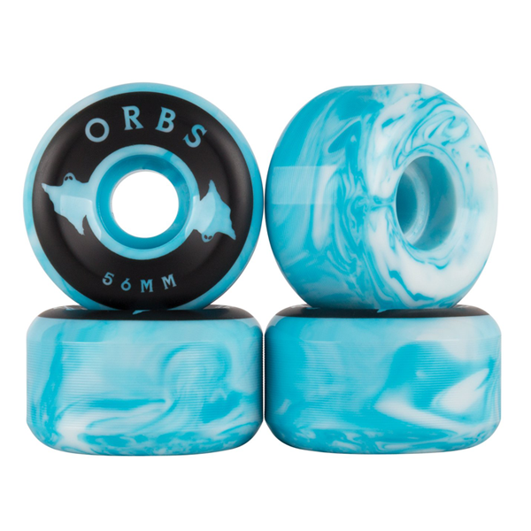 Welcome - Orbs Specters  Swirls Blue/White 56mm Skate Wheels