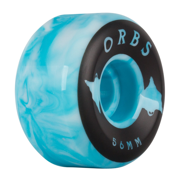 Welcome - Orbs Specters  Swirls Blue/White 56mm Skate Wheels