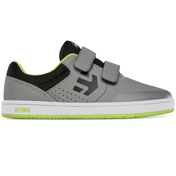 Etnies - Little Kids Marana Grey/Lime/White V Skate Shoes