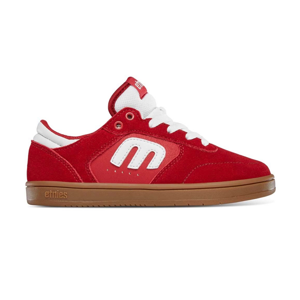 Etnies - Kids Windrow Red/White/Gum Skate Shoes