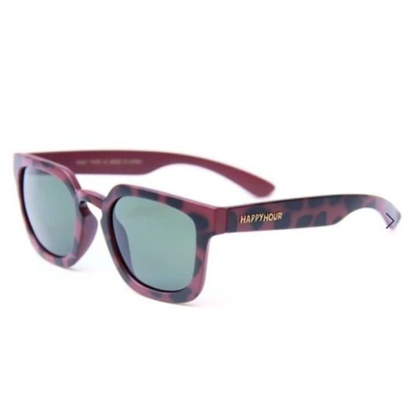 Happy Hour - Wolf Pup Frosted Burgundy G-15 Sunglasses