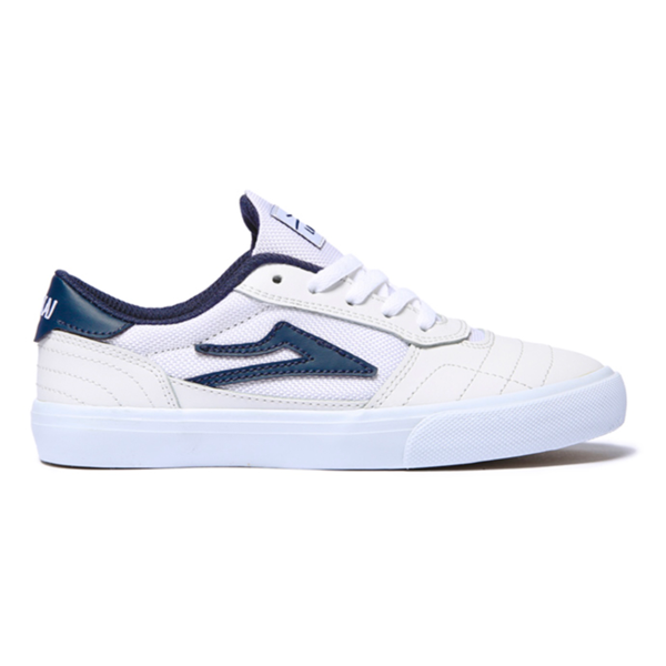 Lakai - Kids Cambridge White/Navy Leather Skate Shoes