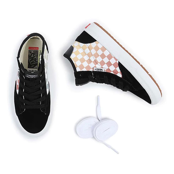 Vans - Kids Little Lizzie Black/Checker Skate Shoes