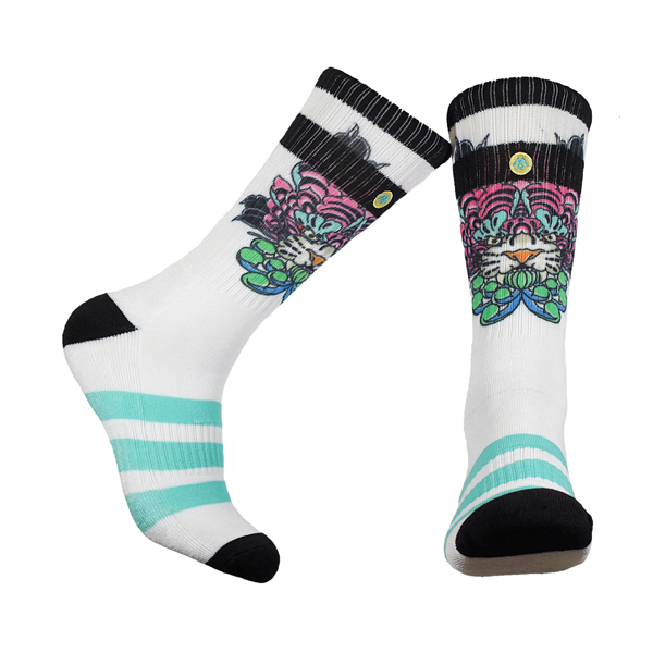 MENNIE BRAND - Peony Tiger Skate Socks