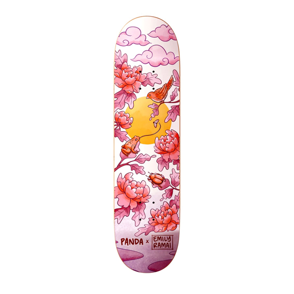 PANDA SKATEBOARDS - Emily Ramai Pottery Pink Skateboard Deck