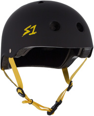 S-One - S1 Lifer Series Helmet Black Matte/yellow strap