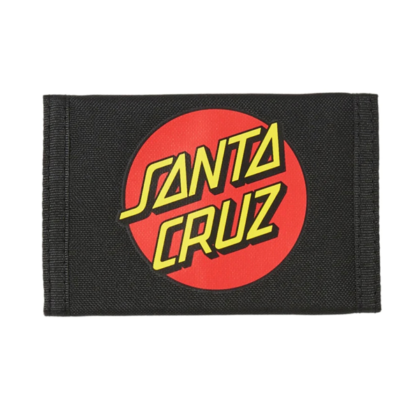 Santa Cruz - Classic Red Dot Velcro Wallet Black