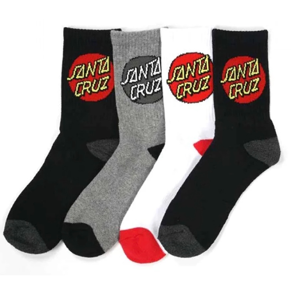 Santa cruz - Classic Dot Men 4 Pack OSFA Socks