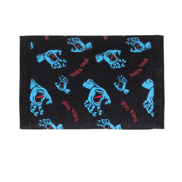 Santa Cruz -  Screaming Hand Velcro Wallet Black