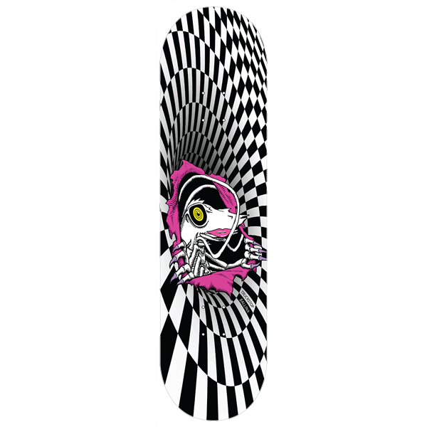 Truckstop Sk8 - Ladies of Shred Black and White Checkers Shop Skateboard Deck