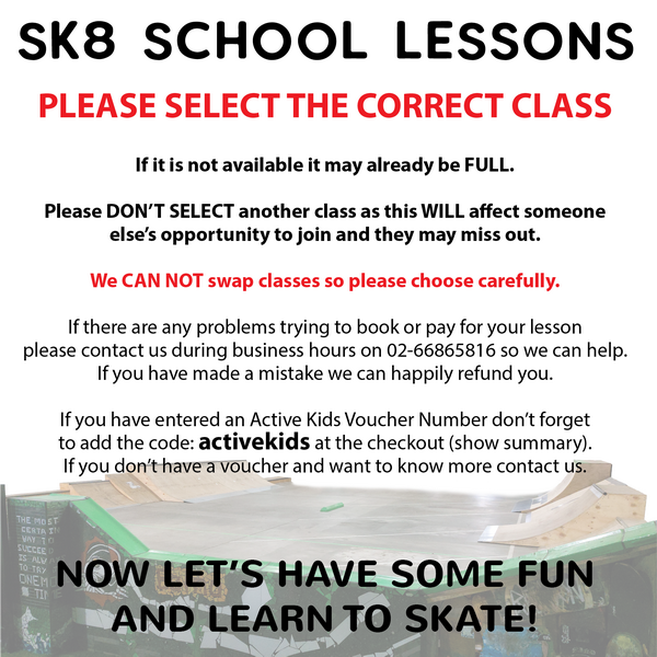 SK8 SCHOOL - PAYMENT PAGE