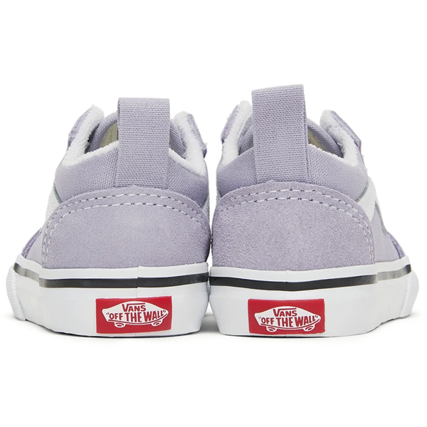 Vans - Toddler Old Skool Elastic Languid Lavender/True White Skate Shoes