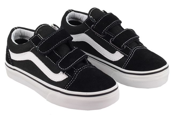 Vans Toddlers Old Skool V Black White Skate Shoes Truckstop Sk8
