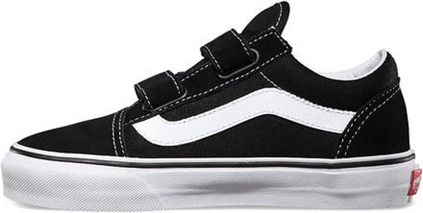 Vans - Toddlers Old Skool V Black/White Skate Shoes