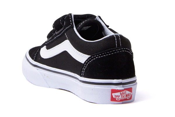 Vans - Kids Old Skool V Black/White Skate Shoes