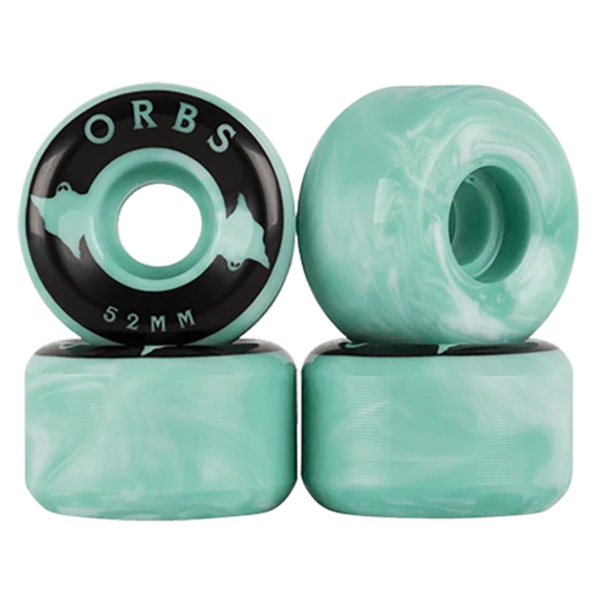 Welcome - Orbs Specters  Swirls Teal/White 52mm Skate Wheels