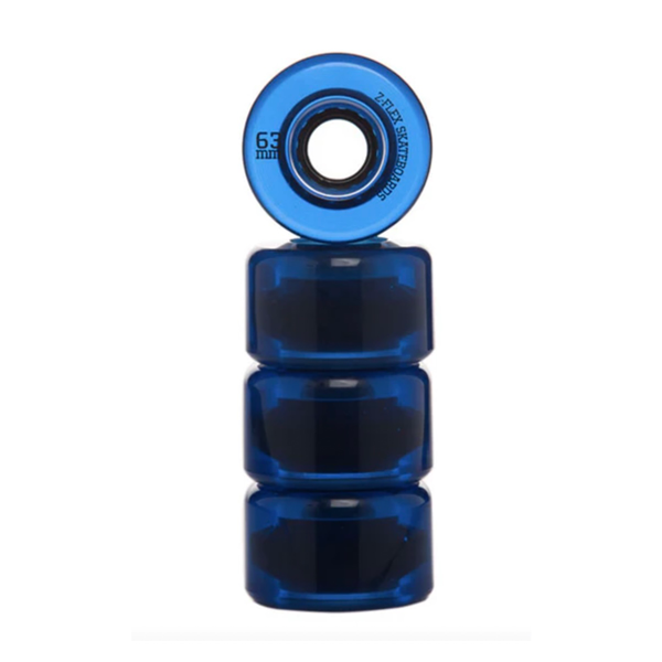Z-Flex - Z Smooth Wheels V2 83A 63mm Transparent Blue Skate Wheels
